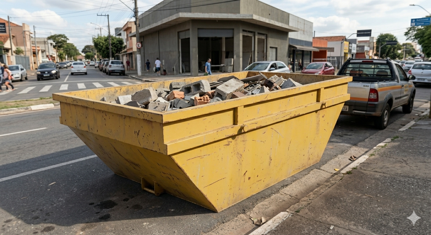 Caminhão com Caçamba de Entulho